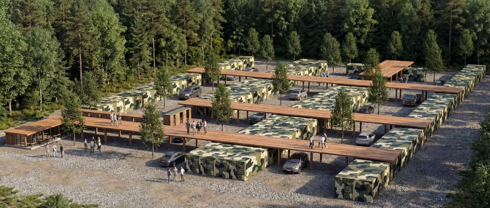 Wide view of facility during the day